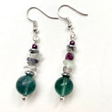 Fluorite Gemstone Earrings - 22129ER