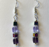 Purple/Lilac Cube Earrings - 23105ER