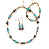 Turquoise and Gold Gemstone Necklace - 25104N