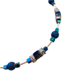 Dark Blue Gemstone Necklace - 24104N